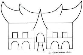 Berbagai gambar rumah di indonesia. Sketsa Rumah Adat Gadang