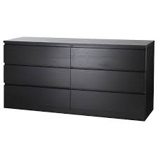 Wlive 2 drawer dresser, chest of drawers with open shelf, wood storage organizer unit with sturdy metal frame for bedroom and living room in addition to drawers, this compact dresser has open shelves for organizing your tchotchkes. Malm 6 Drawer Dresser Black Brown 63x303 4 160x78 Cm Ikea