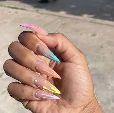 Pin By Candy Colored Beauty Makeup On Nails Fire Nails Drip Nails Fake Nails