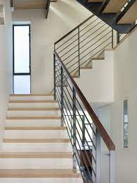 Steel Flat Bar Hand Rail Staircase Modern With Wood Glass Shade Modern Stairs Staircase Modern Staircase Contemporary