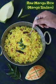 Raw Mango Rice Manga Sadam Recipe Mango Recipes Easy One Pot Meals Rice