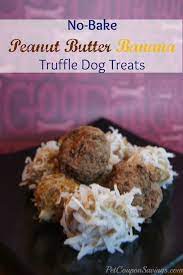 No Bake Peanut Butter Banana Truffle Dog Treats No Bake Dog Treats Dog Treats Dog Recipes