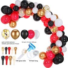 This party is full of ideas that would be perfect for any elegant affair! China Amazon Red Black White Balloon Arch Latex Balloon Party Decorations Photos Pictures Made In China Com