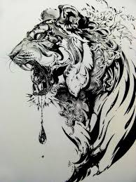 Schwarz Weisse Zeichnung Tiger Tattoovorlage Vorlage Tiger Tattoodesign Tiger Tattoo Tiger Tattoo Vorlagen