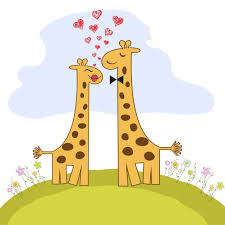 Der betrag wird direkt von. Lustige Giraffe Paar In Der Liebe Valentinstag Karte Kostenlose Vektor