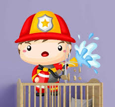 More images for firefighter for kids » Little Firefighter For Kids Kidsroom Sticker Tenstickers