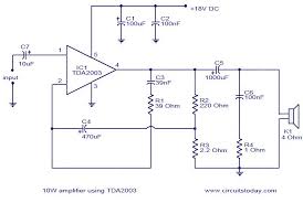 If the supply voltage peaks to more than 40v, then an lc filter must be inserted. Tda2003 10w Amplifier A Diy Guide With Circuit Pin Diagram