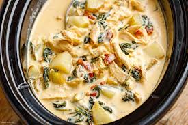 This soup requires very little prep work! Slow Cooker Creamy Chicken Soup Recipe Crock Pot Chicken Soup Recipe Eatwell101