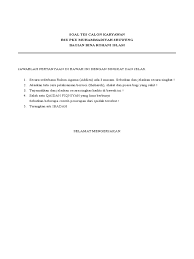 Pdf soal tes al islam kemuhammadiyahan aik calon tenaga. Soal Dan Jawaban Kemuhammadiyahan