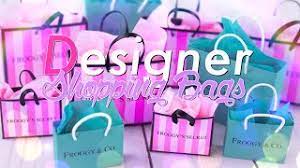 You won't want to stop making these diy stickers! Diy How To Make Miniature Doll Designer Shopping Bags Youtube