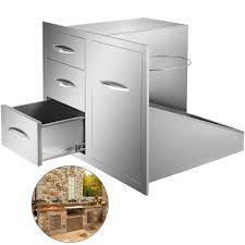Door and drawer combo units for your outdoor kitchen are heavy duty stainless steel. Vevor Ctg22 5x30x230001v0 21 6 W X 29 5 H Outdoor Kitchen Bbq Island Door Drawer Combo Access Drawers