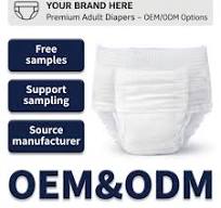 OEM ODM Adult Diaper with Ecologic Private Label Natural Skin Friendly  Bamboo Nappies Biodegradable
