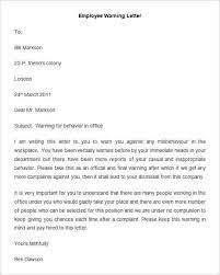 This letter is issued to you as a warning letter, it has been reported against you that you have misconducted with the lower staff members. Warning Letter To Employee Letter Of Recommendation Format Lettering Letter Template Word