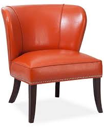 Furniture Janie Faux Leather Accent Chair Reviews Chairs Furniture Macy S In 2020 Leather Accent Chair Orange Accent Chair Accent Chairs