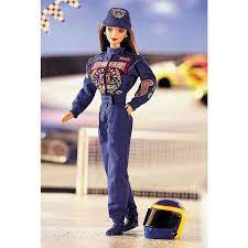 Mattel blue car racer jumpsuit barbie nascar fashion collector edition 50th anniversary nascar barbie. 1998 50th Anniversary Nascar Barbie Value Online Shopping