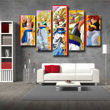 Dbz Gogeta All Form Super Saiyan 5pc Wall Art Decor Posters Canvas Prints Dbz Gogeta Allformsupers Dragon Ball Canvas Wall Art Decor Wall Art Canvas Prints