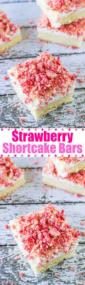 Strawberry Shortcake Bars Delicious Make Sure To Use A 9x9 Pan Not 8x8 If You Have To Use An 8x8 C Strawberry Recipes Desserts Strawberry Shortcake Bars