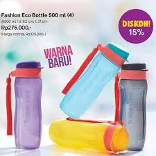 Promo tupperware bunda&sista dapatkan di tupperware promo januari 2014 berlaku mulai tanggal 29 desember 2013 sampai 01. Jual Tupperware Eco Fashion 500ml Bottle Tempat Minum Botol 500 Ml Fasion U Murah Shopee Indonesia