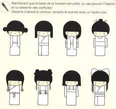 Dessine Une Kokeshi Kokeshi Dessin Poupee Japonaise Poupees Kokeshi