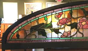 Colonial mexican doors, rustic old. Stained Glass Transom Windows 2 For Sale On 1stdibs