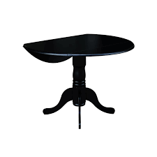 Check spelling or type a new query. International Concepts 42 Round Dual Drop Leaf Dining Table In Black T46 42dp