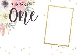 Blank Birthday Invitation Card Template Free Download Free First Boho Chic Birthday Invitation Templates Drevio Printable Birthday Invitations Free Printable Birthday Invitations First Birthday Invitations