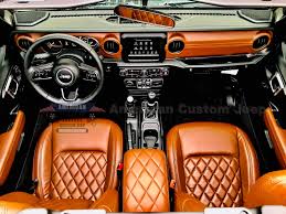 New Jl Saddle Brown Interior Houston Tx American Custom Jeep Jeep Interiors Custom Jeep Custom Jeep Wrangler