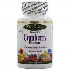 Paradise Herbs Organics Pacran Cranberry 60 Veggie Capsules Veggie Capsule Veggie Caps Cranberry