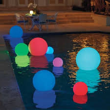 Led Color Changing Glow Balls Frontgate Pool Decor Deck Lighting Backyard Pool