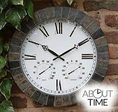 3.5 out of 5 stars 5. About Time Large Slate Effect Outdoor Garden Clock 45cm Https Www Amazon Co Uk Dp B005xwxyda Ref Cm Sw R Pi Dp U X 5f Garden Clocks Clock Outdoor Garden