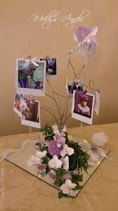 Compleanno 40 Anni Centrotavola Con Orchidee Di Carta Cristalli E Foto Birthday 40 Years With Orchid Center Centrotavola Compleanno Centrotavola Compleanno