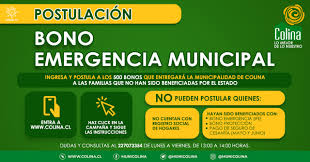 ¿dónde revisar si tengo el bono emergencia 2020? Municipalidad Colina On Twitter Bonomunicipal Ya Esta Disponible En Https T Co A1be4ldpfx La Postulacion Al Bono De Emergencia Municipal Anunciado Por El Alcalde Mario Olavarria Son 500 De Estas Ayudas Para Familias Que Hayan Sido