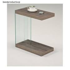 Ebay Side Sofa Snack Table End Modern Wood Glass Chair Slide Under C Tray Laptop Unbranded M Sofa Snack Table Glass Chair Modern Side Table