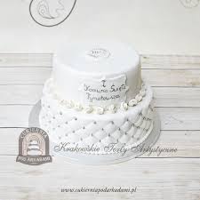 228bd Bialy Tort Komunijny 2 Pietrowy Z Pikowana Polewa First Communion Cake Collection 2018 2tiered Classic Cake Cake Desserts Birthday Cake