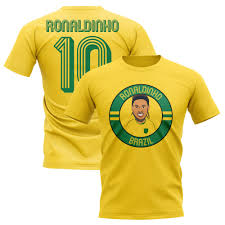 Shirt is in good condition xs (164) adidas maillot camiseta trikot soccer football. Ronaldinho Brazil Illustration T Shirt Yellow Tshirt Yellow 129883 Uksoccershop