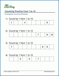 Count to ten and write the numbers in the circles to help the butterfly reach the flowers. Missing Number Worksheets K5 Learning