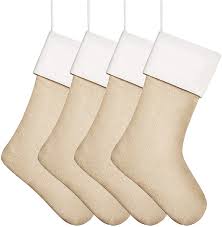 Maybe you would like to learn more about one of these? Amazon Com Kunyida Set Of 4 Burlap Christmas Stockings Decoration Large Size Home Kitchen