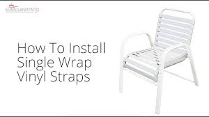 We know that wood patio furniture looks great, but how does it stand up to the outdoors? How To Install A Single Wrap Vinyl Strap Youtube