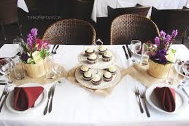 The dinner plate is positioned in the center of the place setting and everything else is placed around it. Kara S Party Ideas Sweet Simple Birthday Dinner Table