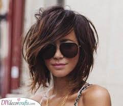 ein rockstar look schulterlange frisuren frisuren schulterlang bob frisur bob frisur dickes haar