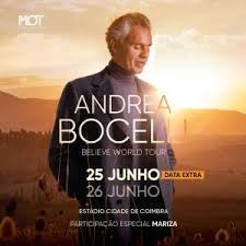 Their next tour date is at estádio cidade de coimbra in coimbra, after that they'll be at teatro del silenzio lajatico in pisa. Andrea Bocelli Concerto Coimbra Billets Vendredi 25 Juin 2021 At 10 00