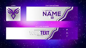 Cool Purple Youtube Banner Template Twitter Header And Coole Youtube Youtube Banner Template Youtube Banner Backgrounds Youtube Banners