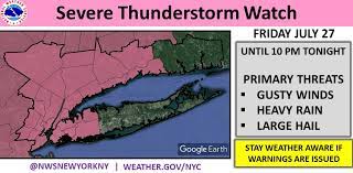 These warnings are normally issued by national weather service who keep an eye on forecasts and climate data around the country. Severe Thunderstorm Watch For Fairfield New Haven Counties In Ct Westchester County In Ny