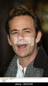 Luke Perry at the photocall for the West End stage production of When Harry  Met Sally at the Theatre Royal, London Stock Photo