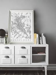 Map Of Dusseldorf By Themaptrotter Bring Out The Vibes Of The City Of Duesseldorf In Your Home With This Geographical Trend I Eisentisch Ikea Rahmen Betonwand