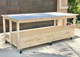 It just glides on those wheels. Diy Workbench With Storage Drawers