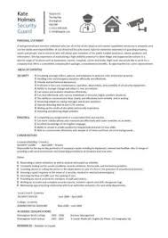 Security Guard Cv Sample