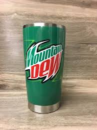 Mountain Dew Custom Tumbler Yeti Cup Designs Tumbler Cups Diy Diy Cups
