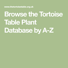 Browse The Tortoise Table Plant Database By A Z Tortoise Table Plant Database Tortoise