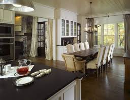 Love The Dark Table With The Light Chairs Not Everything Has To Be So Matchy Matchy Long Dining Room Tables Wood Dining Table Dining Room Design